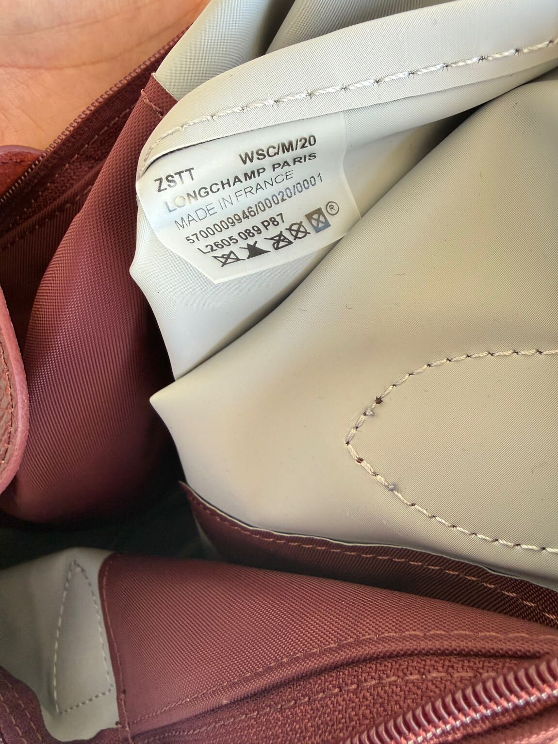 Longchamp M bordo — görsel 6/6