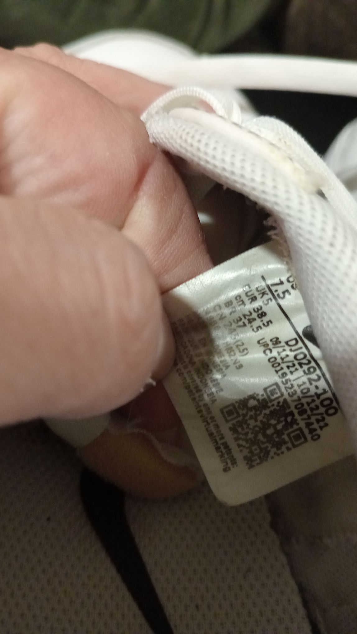 38.5 orjınal Beyaz Nike Sneaker — görsel 7/8