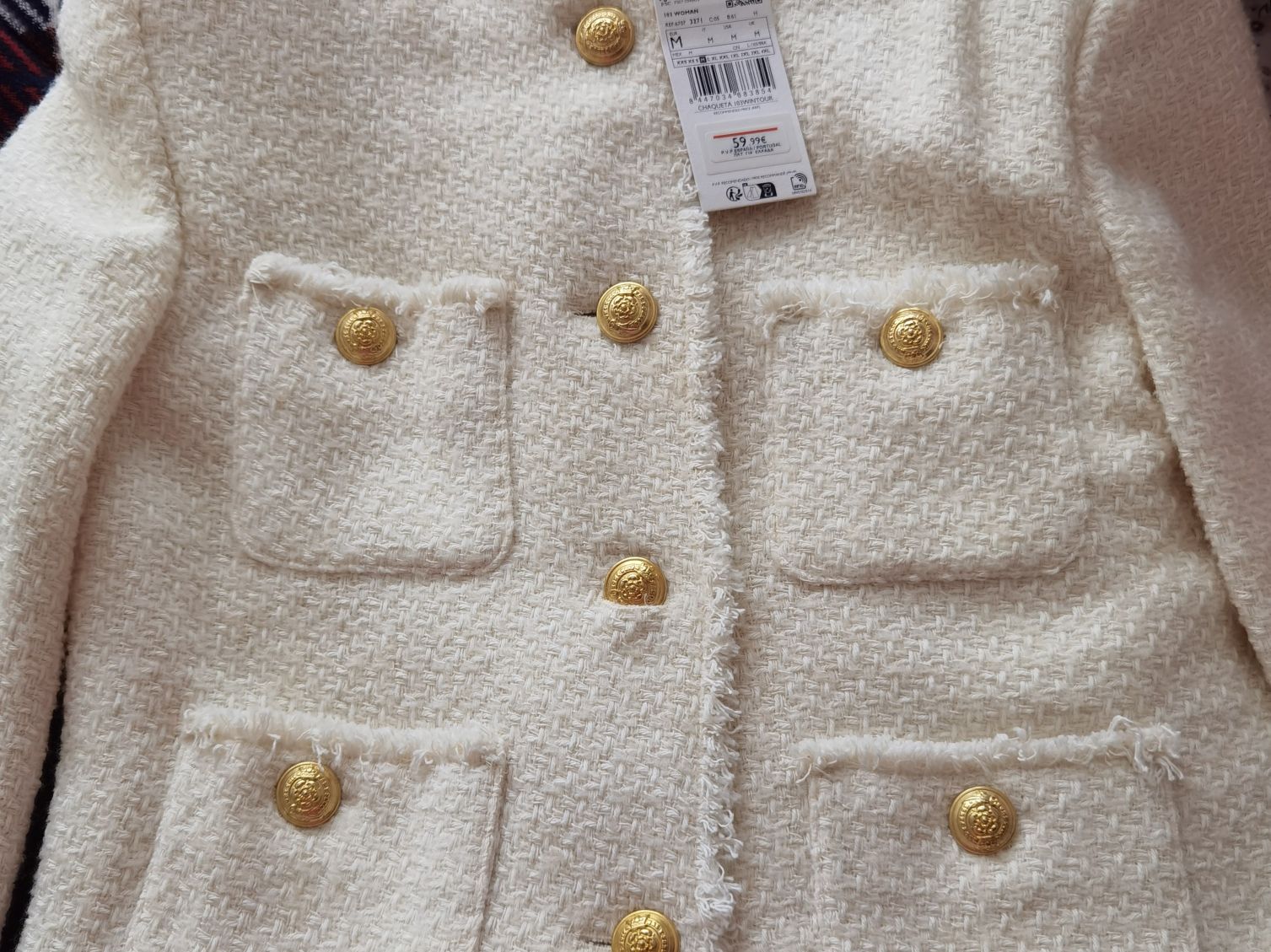 Mango Krem Blazer Ceket — görsel 6/6