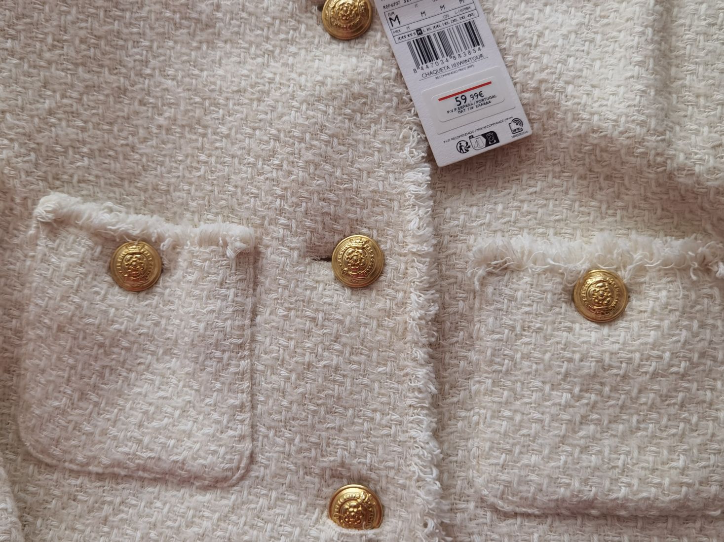 Mango Krem Blazer Ceket — görsel 5/6