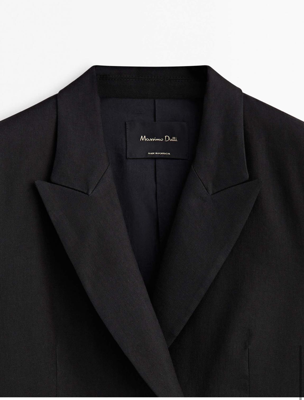 Massimo Dutti Siyah Keten Blazer Ceket — görsel 4/15