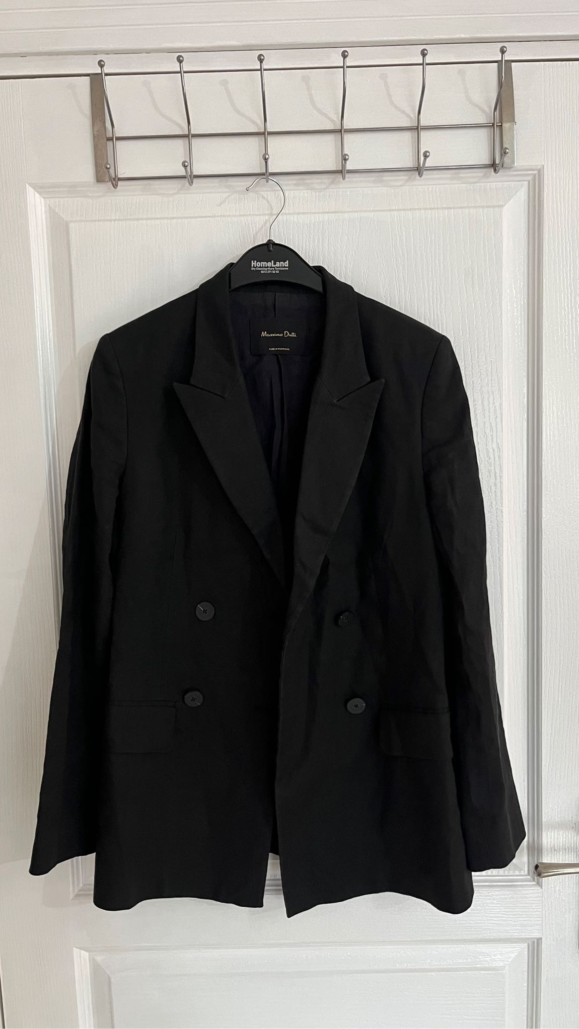 Massimo Dutti Siyah Keten Blazer Ceket — görsel 12/15