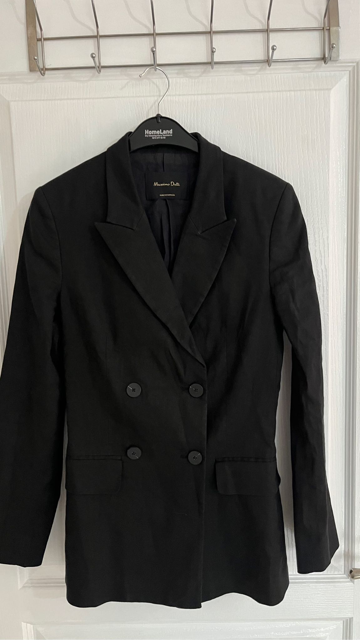 Massimo Dutti Siyah Keten Blazer Ceket — görsel 10/15