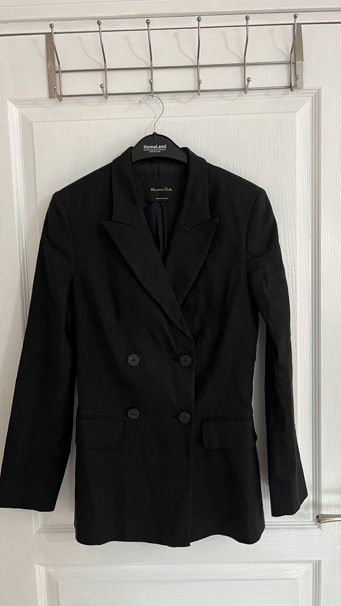 Massimo Dutti Siyah Keten Blazer Ceket — görsel 6/15