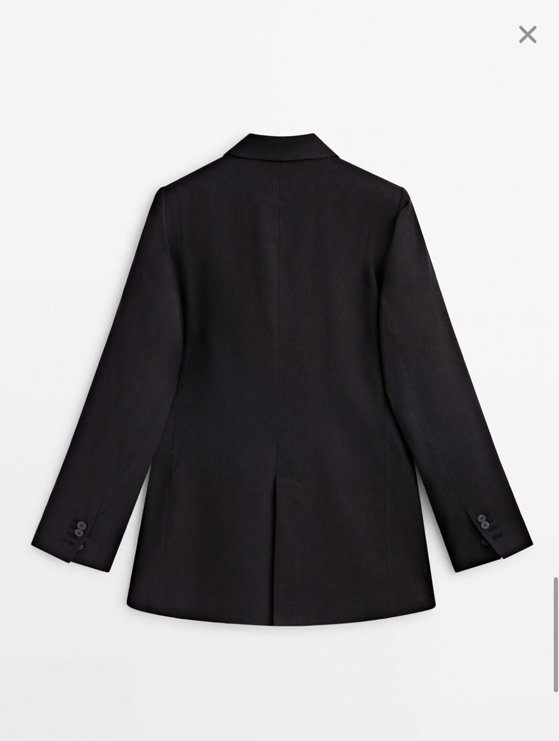 Massimo Dutti Siyah Keten Blazer Ceket — görsel 2/15