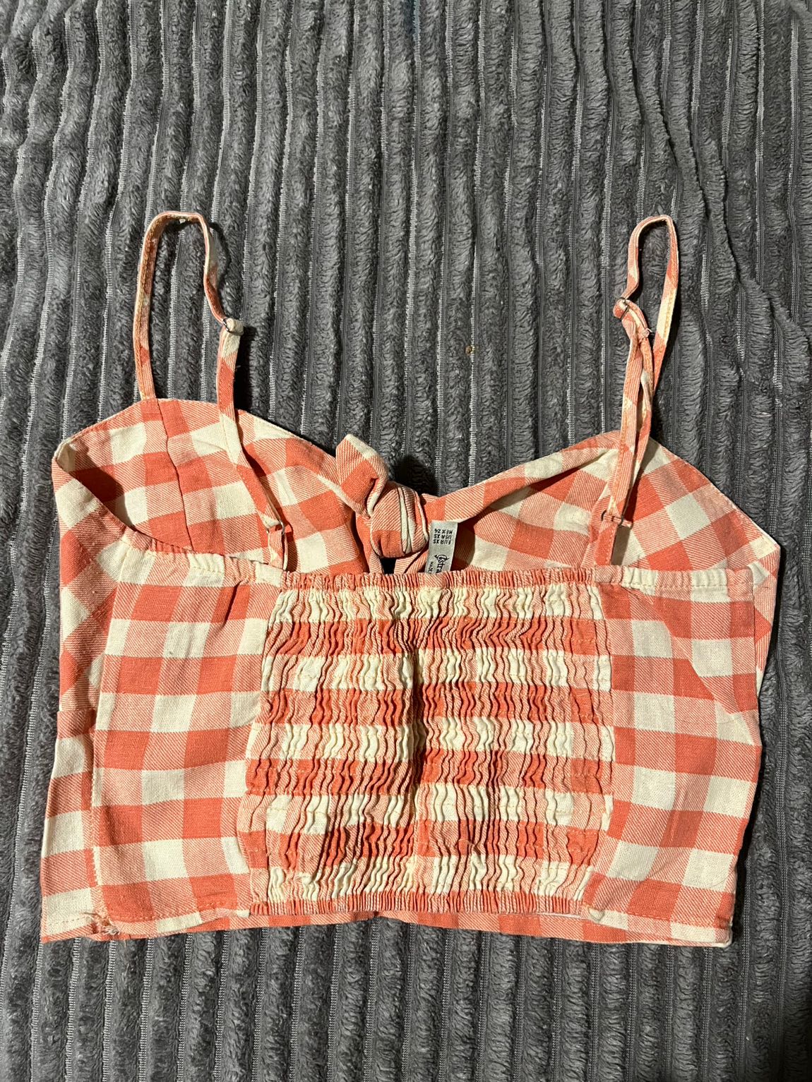 Stradivarius Kareli Crop Top — görsel 2/3