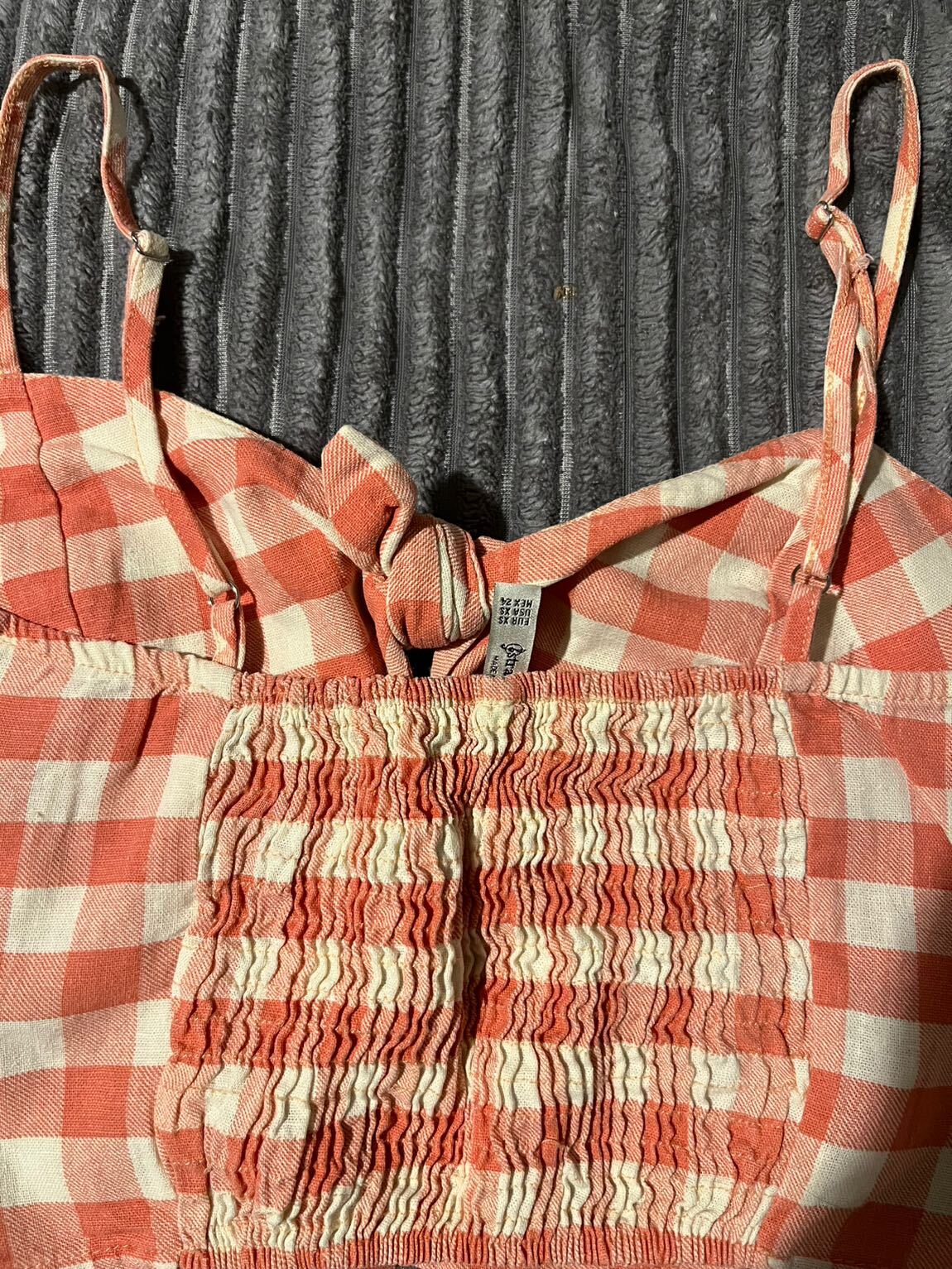 Stradivarius Kareli Crop Top — görsel 3/3