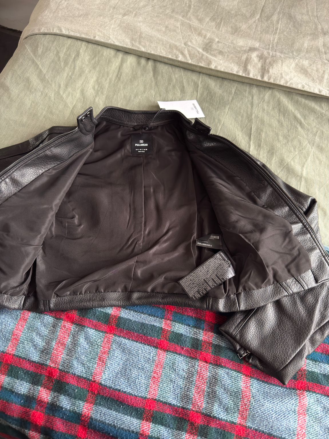 Pull & Bear motorcu Deri Ceket — görsel 15/20