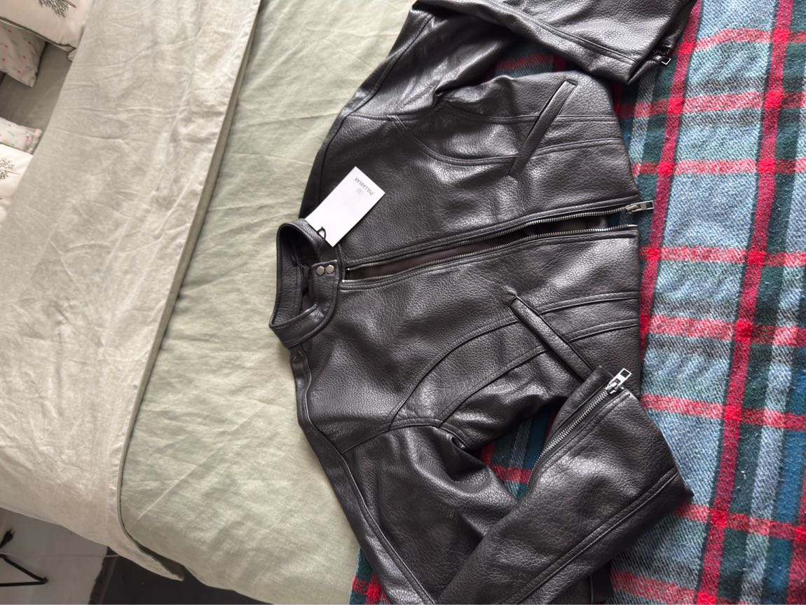 Pull & Bear motorcu Deri Ceket — görsel 14/20