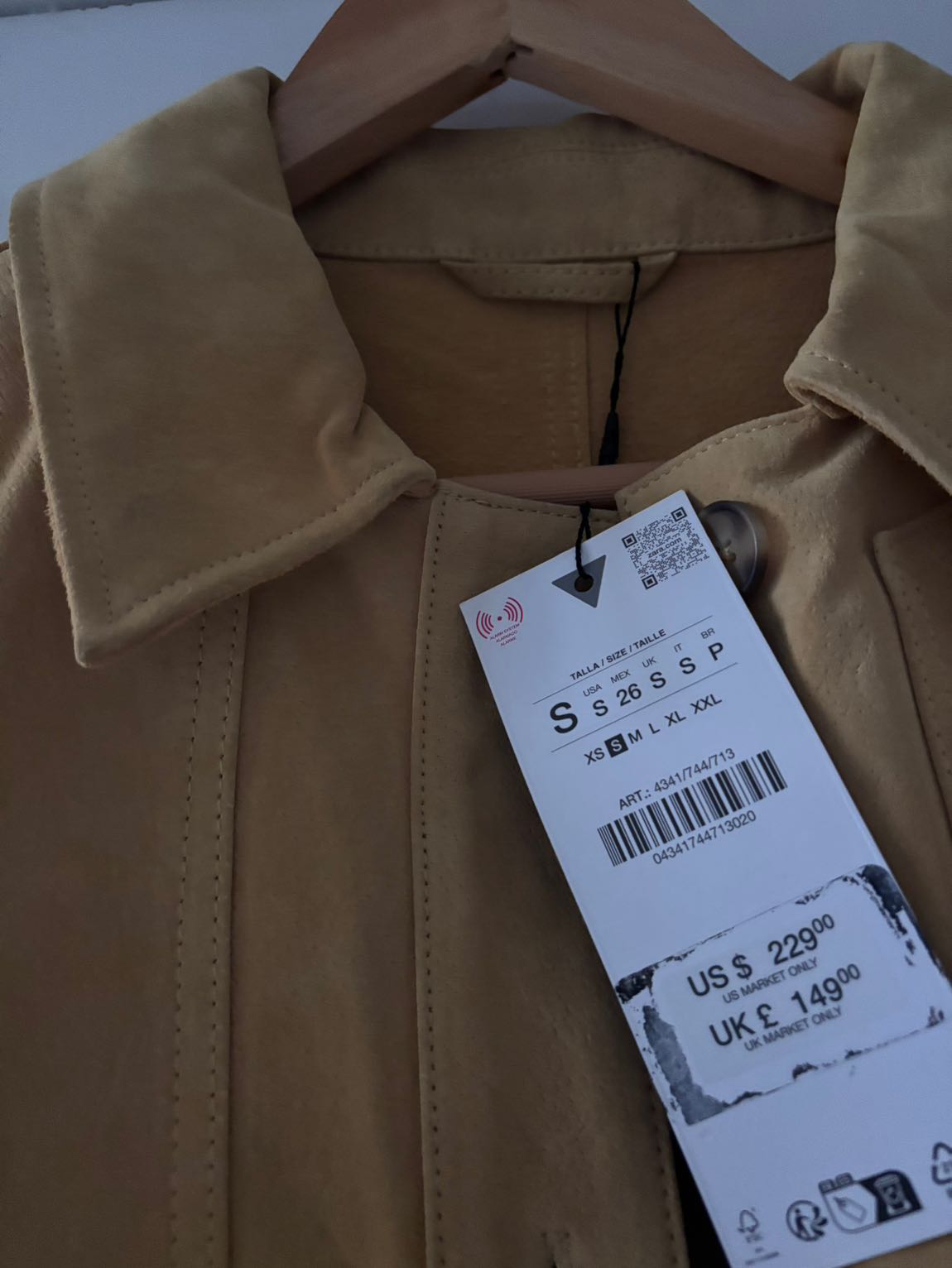 Zara süet deri ceket — görsel 6/12