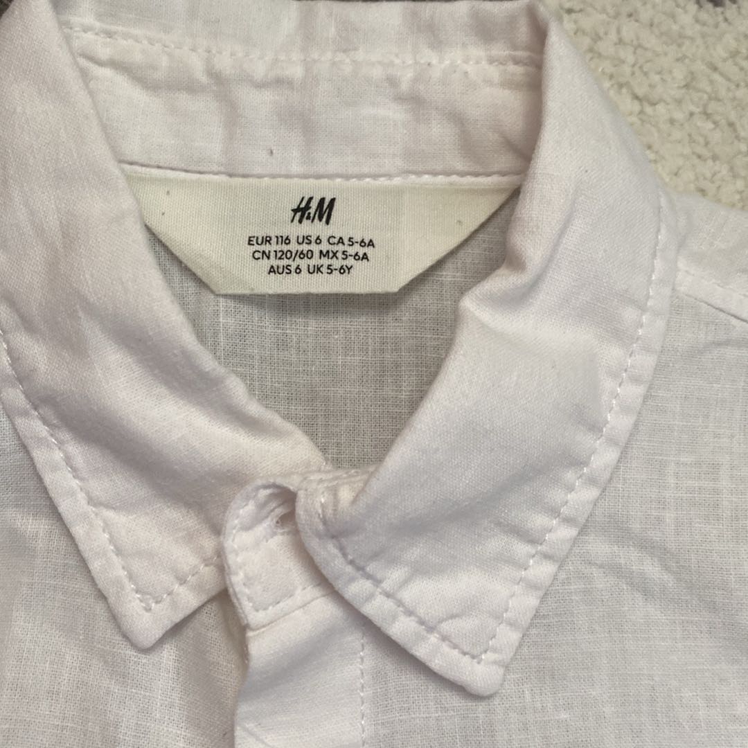 H&M Beyaz Çocuk Gömlek — görsel 2/4