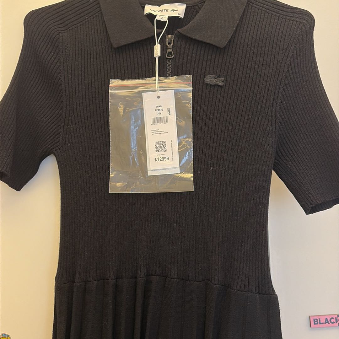 Siyah Polo Yaka Elbise — görsel 3/5