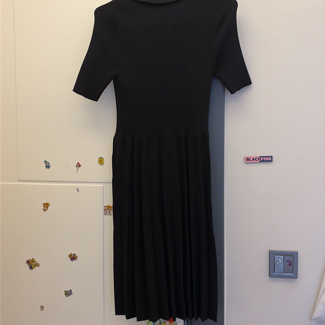 Siyah Polo Yaka Elbise — görsel 5/5