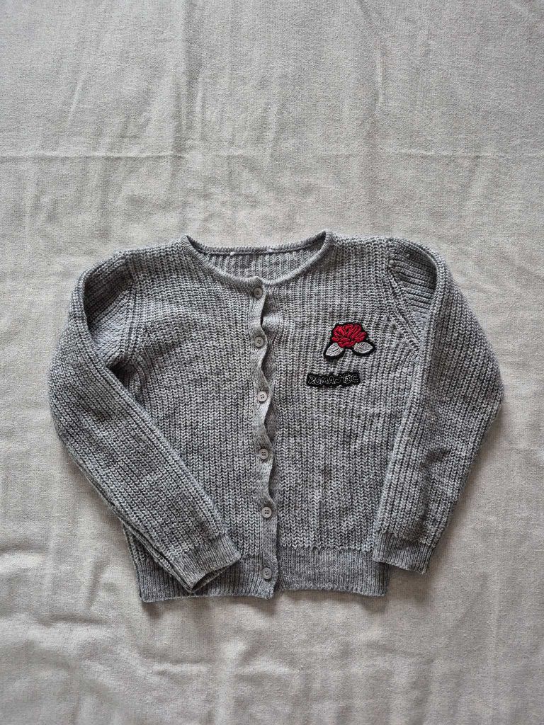 Pink Orange Gri Hırka — görsel 2/6