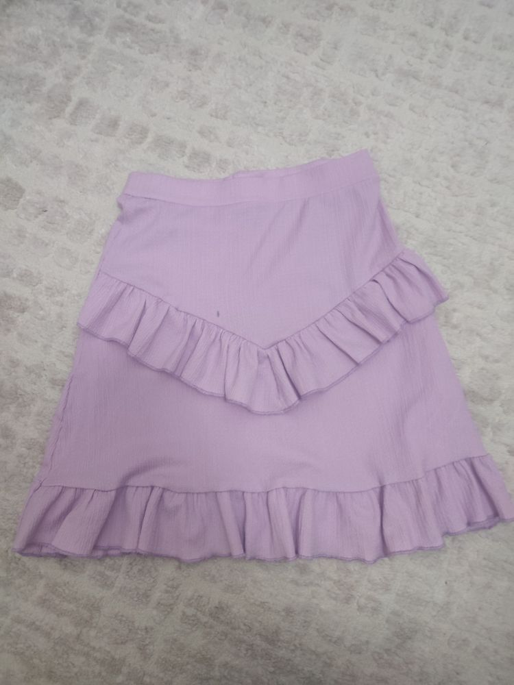 Lila Askı Detaylı Bluz ve Etek takım — görsel 3/6