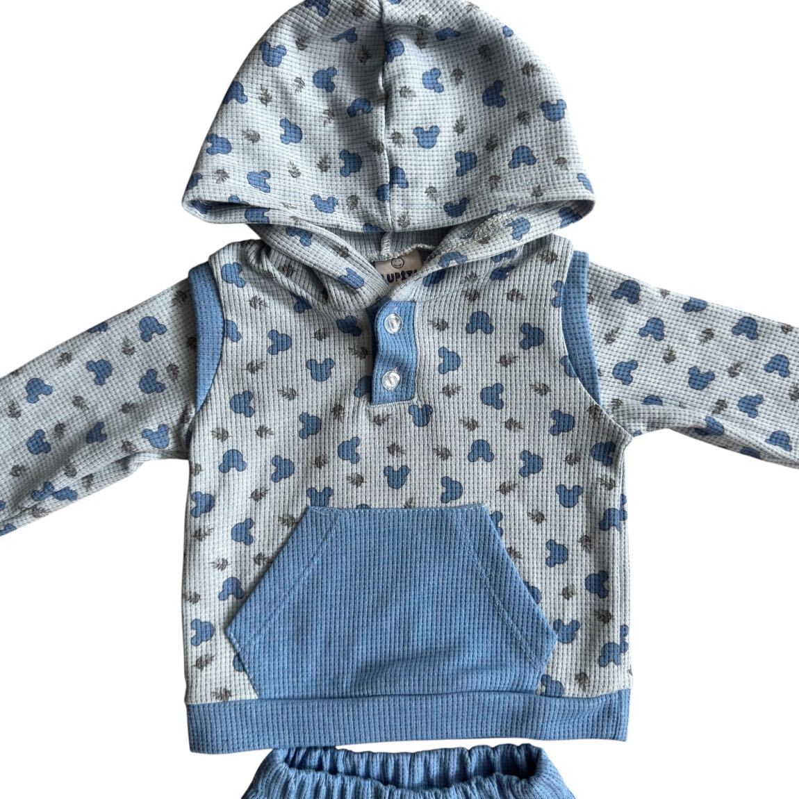Mavi Mickey Mouse Bebek Eşofman Takımı — görsel 3/6