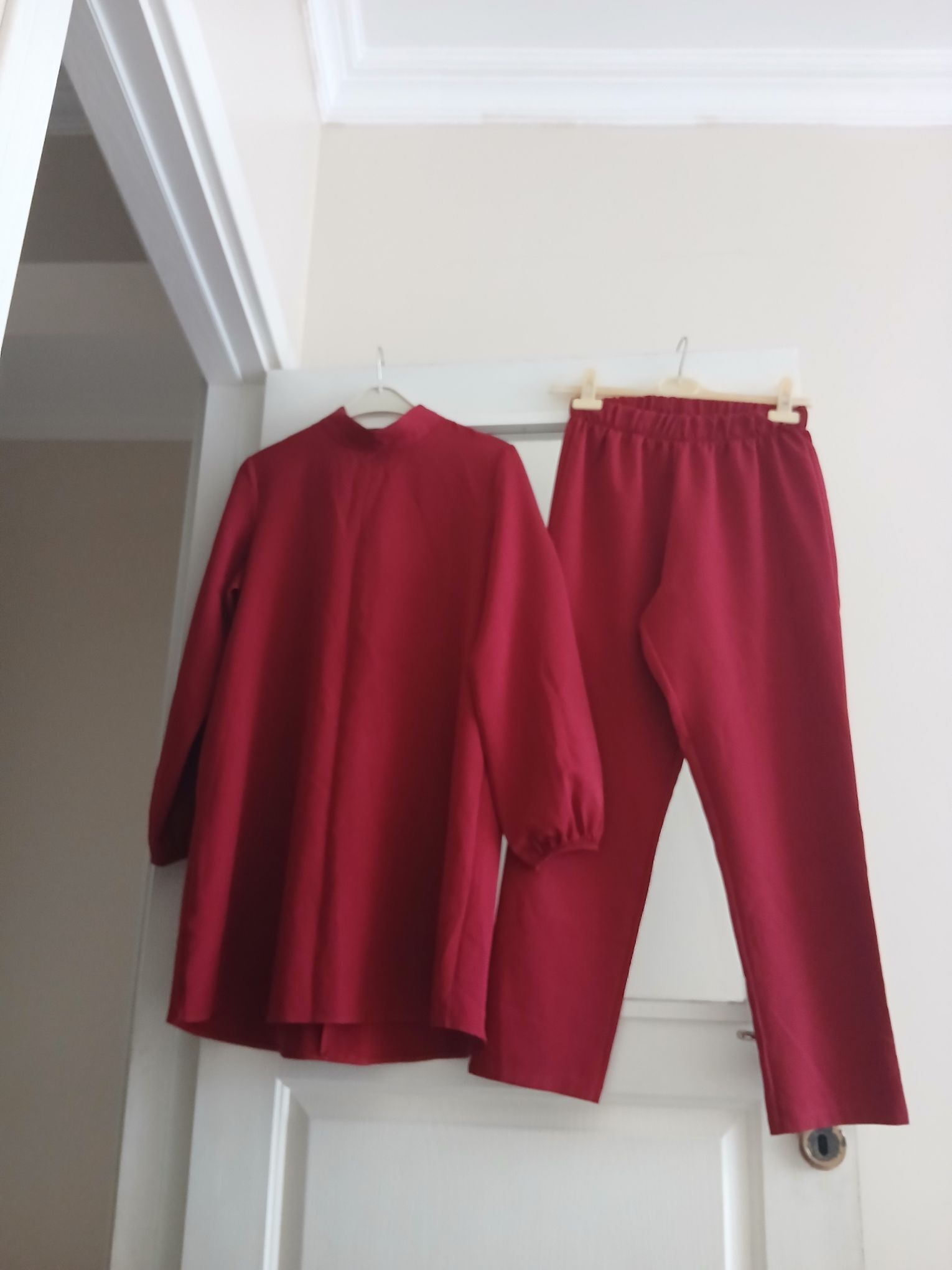 Bordo Tunik ve Pantolon Takımı — görsel 2/7