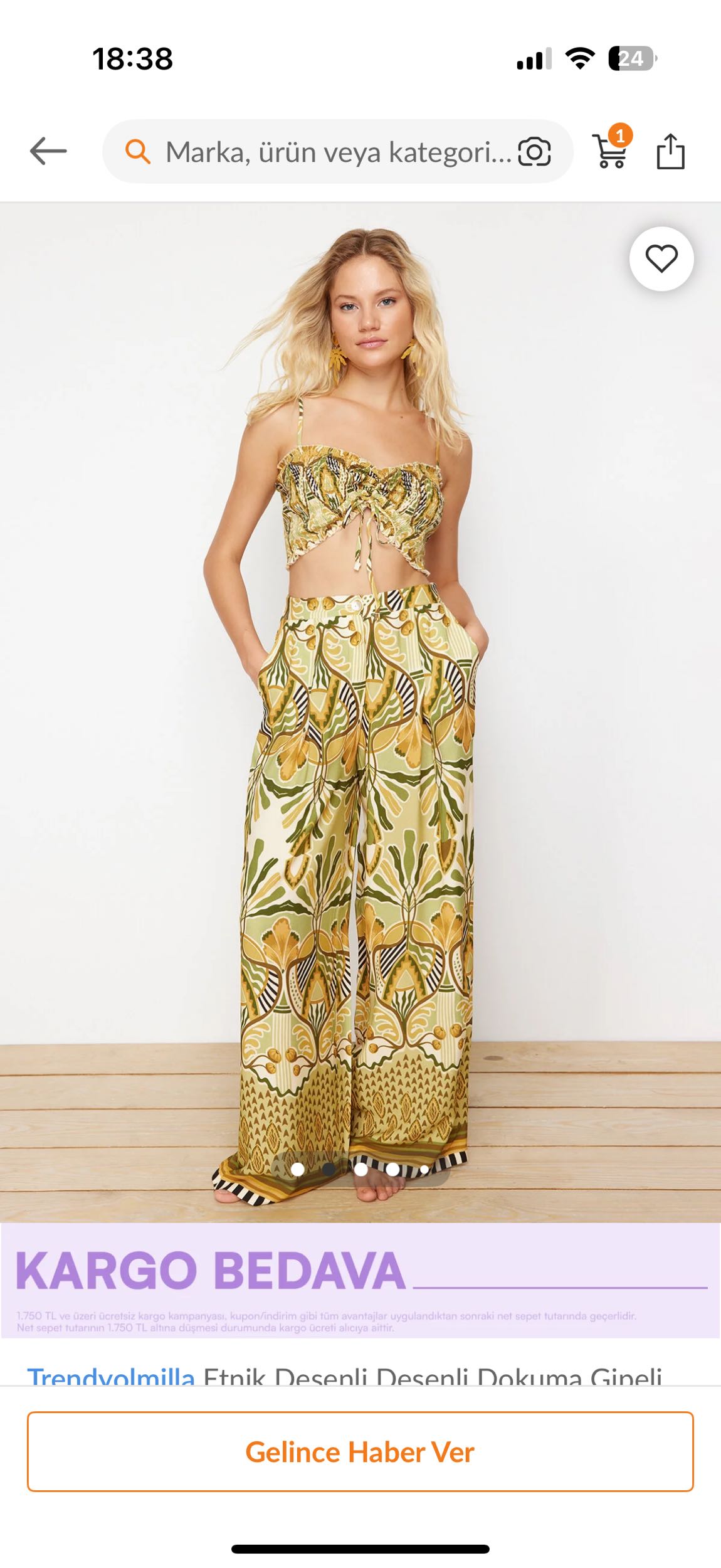 TM Collection Etnik Desenli Takım — görsel 3/5