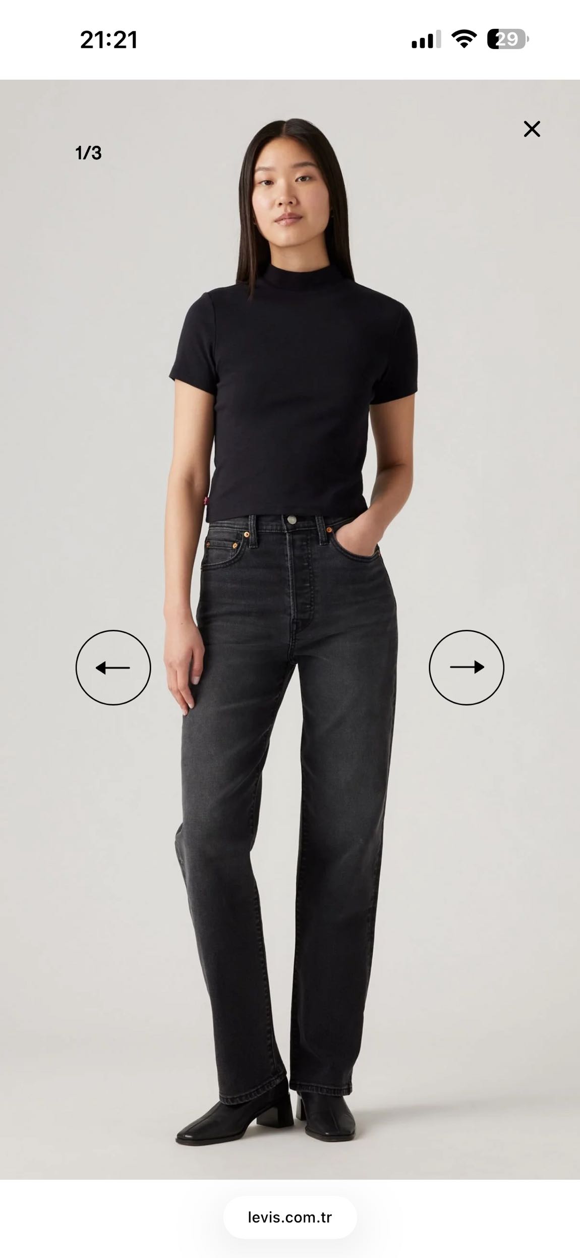 Levis ribcage ankle jean — görsel 8/9
