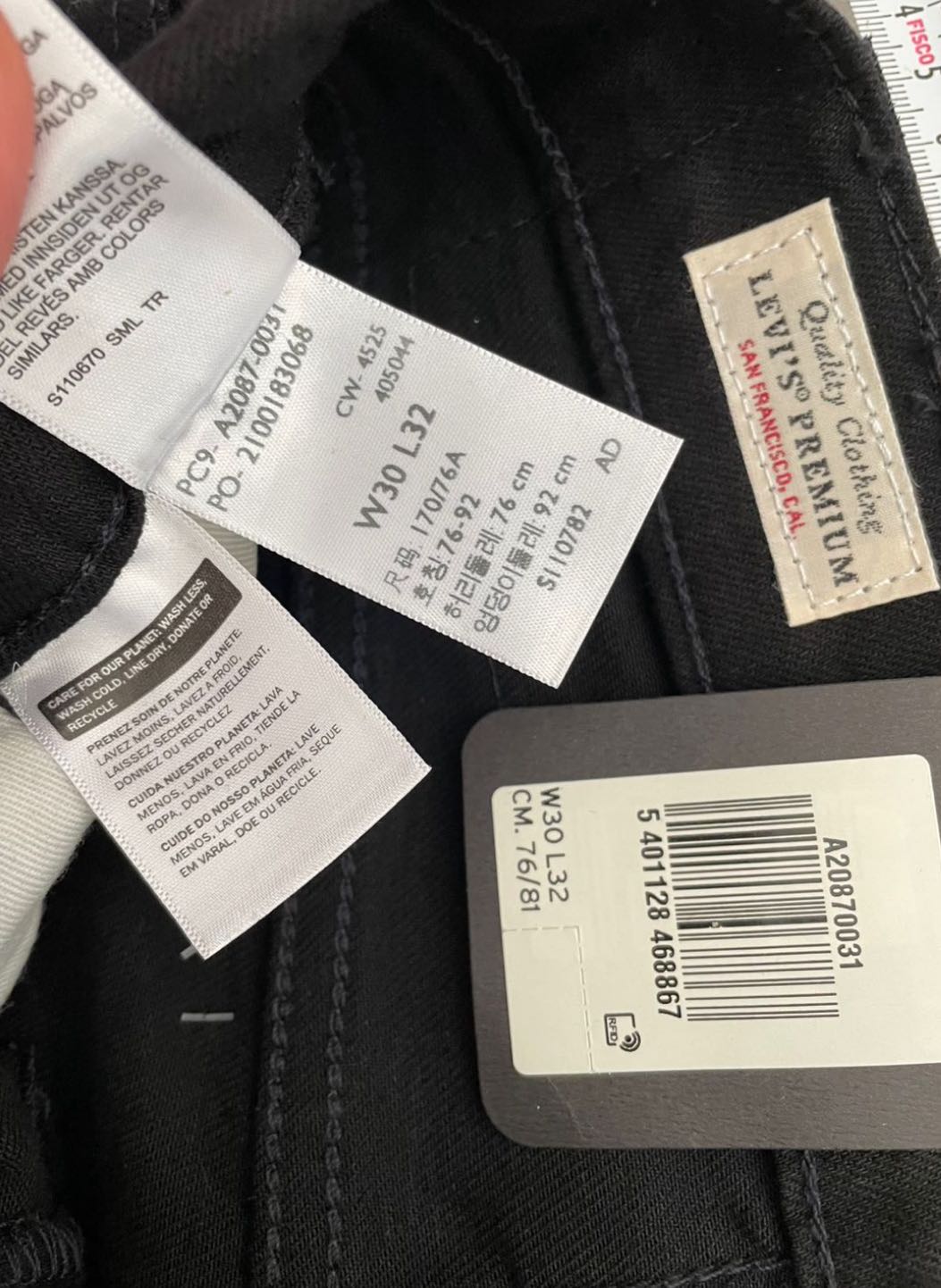 Orjinal Levi's 512 erkek kot Pantolon — görsel 6/7