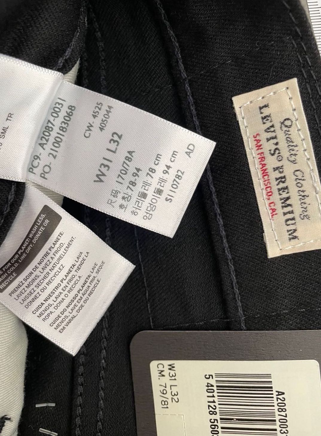 Orjinal Levi's 512 erkek kot Pantolon — görsel 6/7
