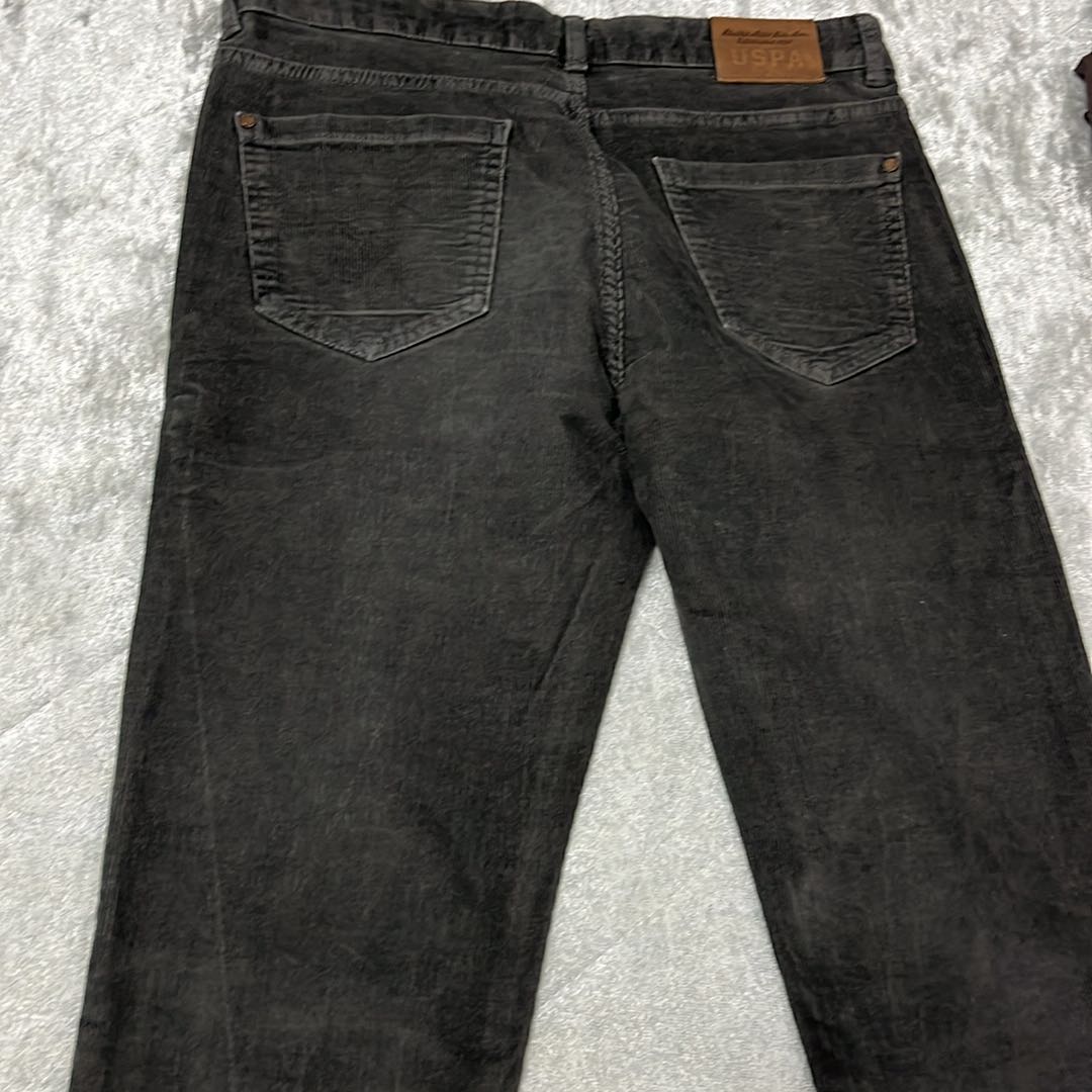 US Polo Assn Gri Kadife Pantolon — görsel 4/5