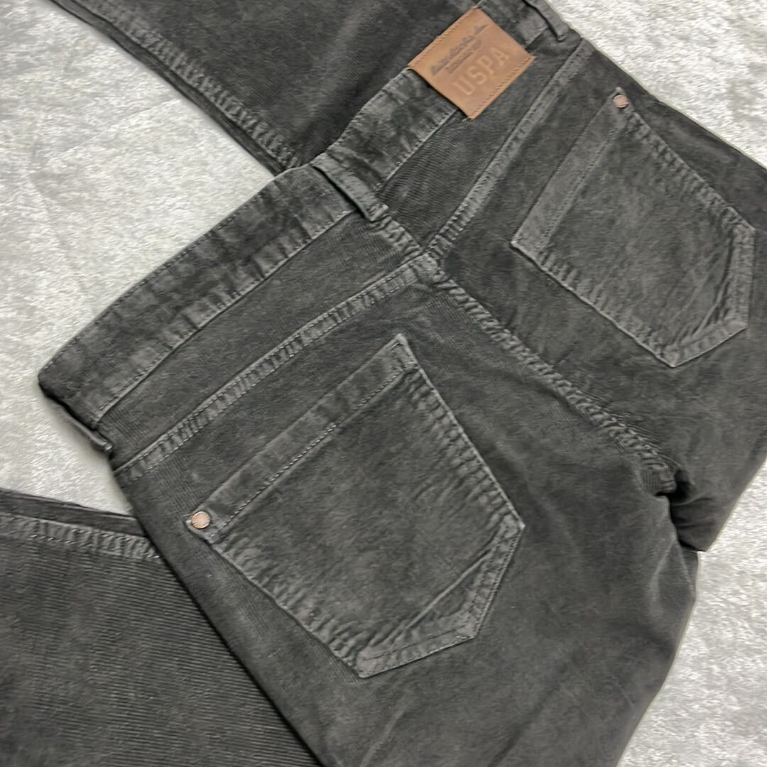 US Polo Assn Gri Kadife Pantolon — görsel 3/5