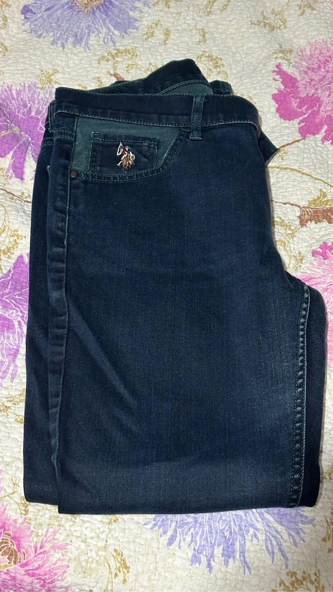 US Polo Lacivert Yeşil Kot Pantolon — görsel 2/4
