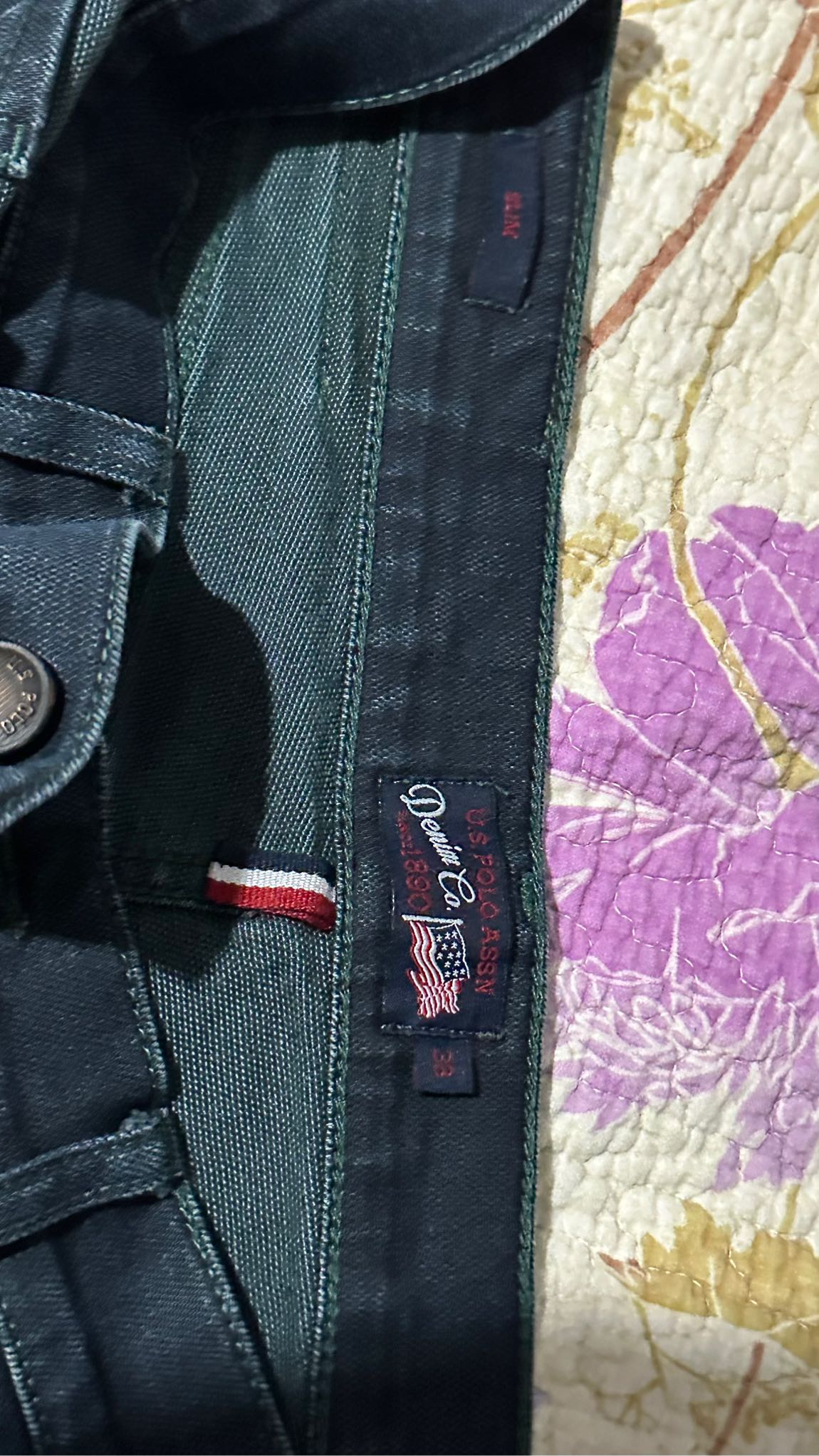 US Polo Lacivert Yeşil Kot Pantolon — görsel 4/4