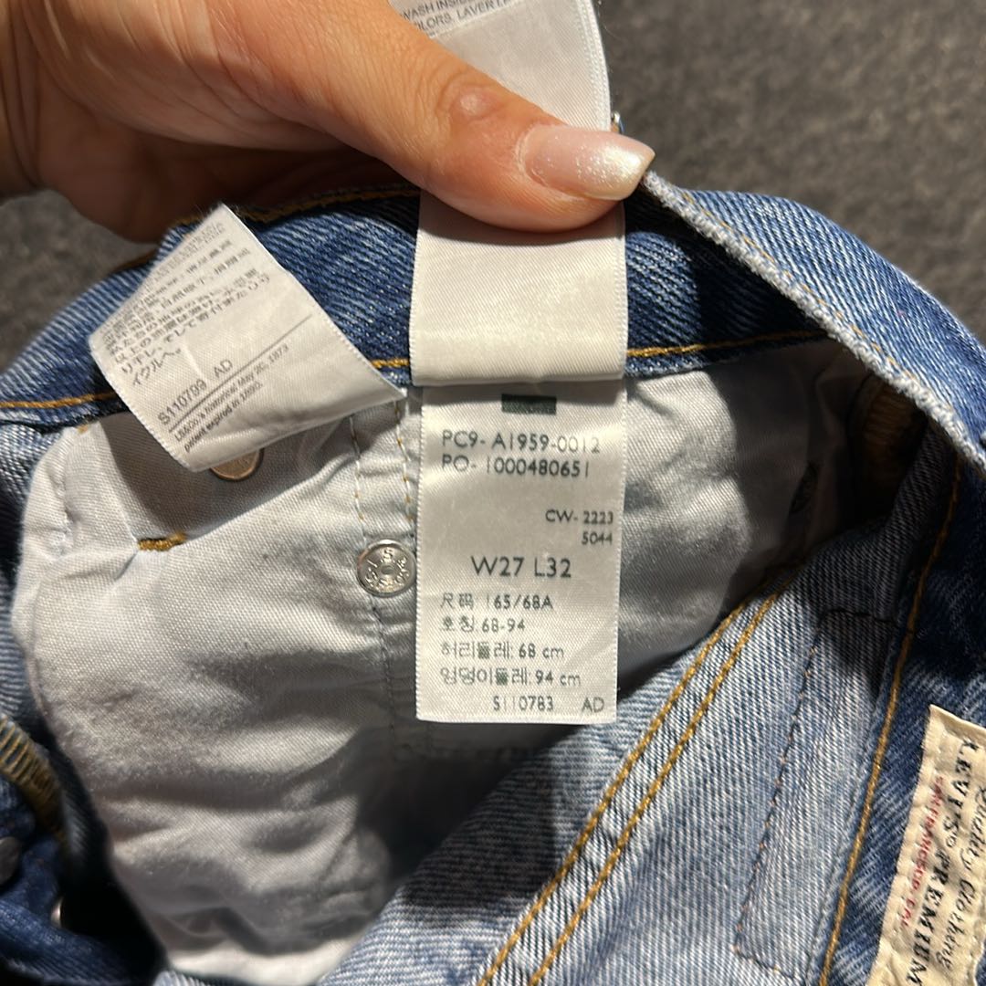 Levi's Mavi Kot Pantolon orijinal etiket — görsel 7/7