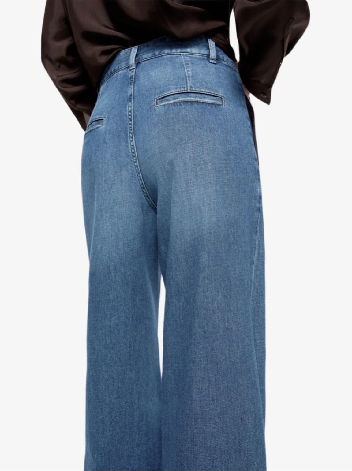 Massimo Dutti Geniş Paça Jean Pantolon36 — görsel 7/7