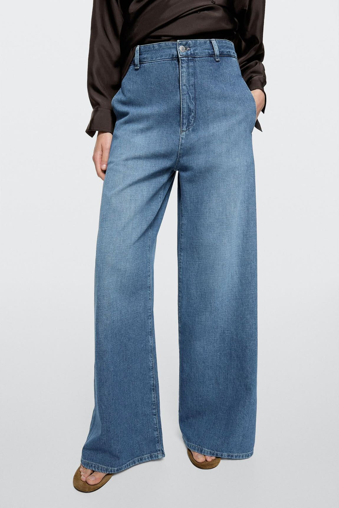 Massimo Dutti Geniş Paça Jean Pantolon36 — görsel 4/7