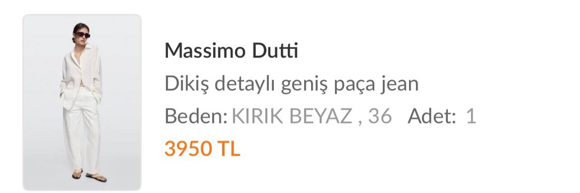 Massimo Dutti hiç giyilmemiş jean — görsel 3/8