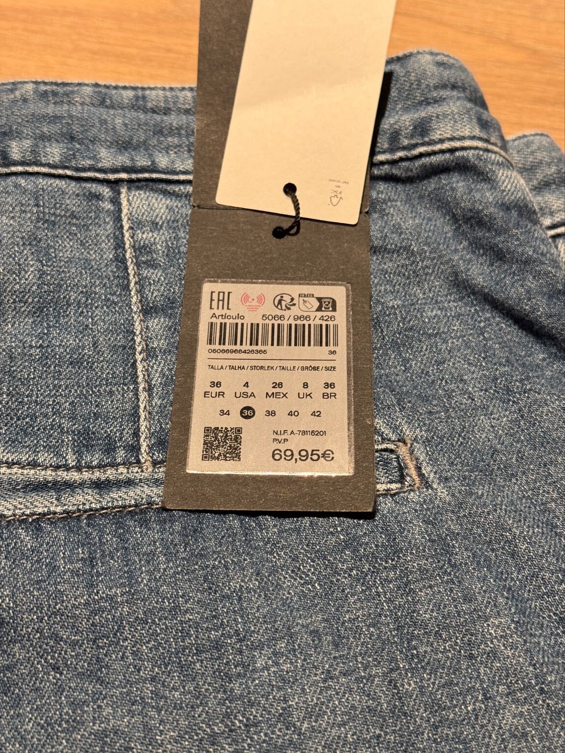 Massimo Dutti Geniş Paça Jean Pantolon36 — görsel 2/7