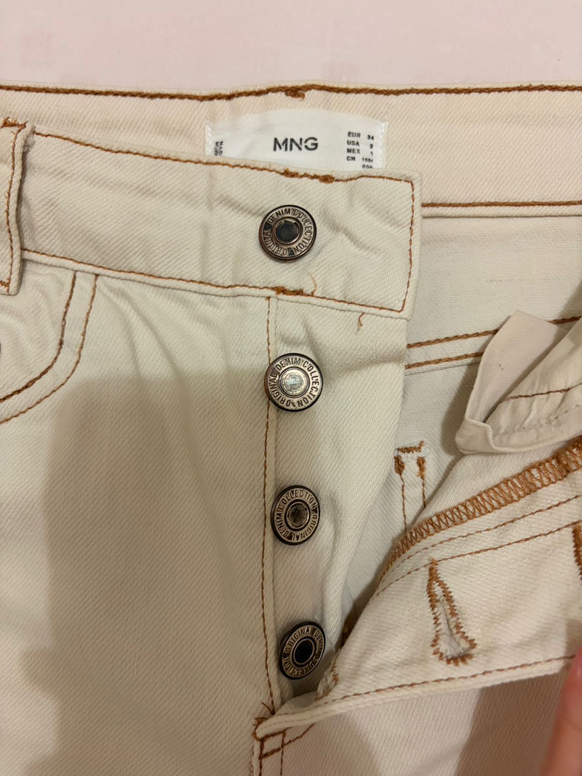 MNG Bej Yüksek Bel Jean Pantolon — görsel 3/4