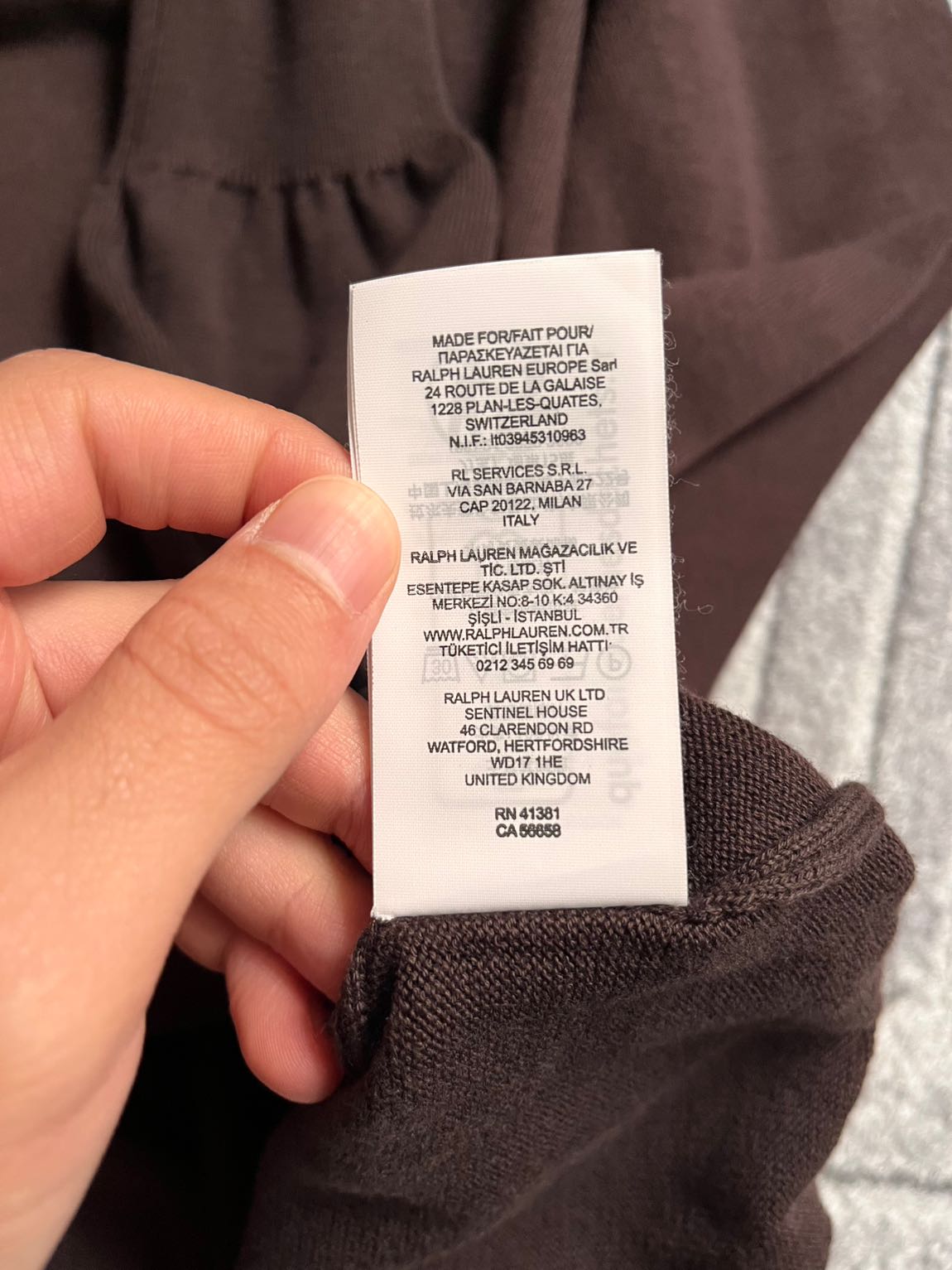 Polo Ralph Lauren Kahverengi triko Kazak — görsel 6/6