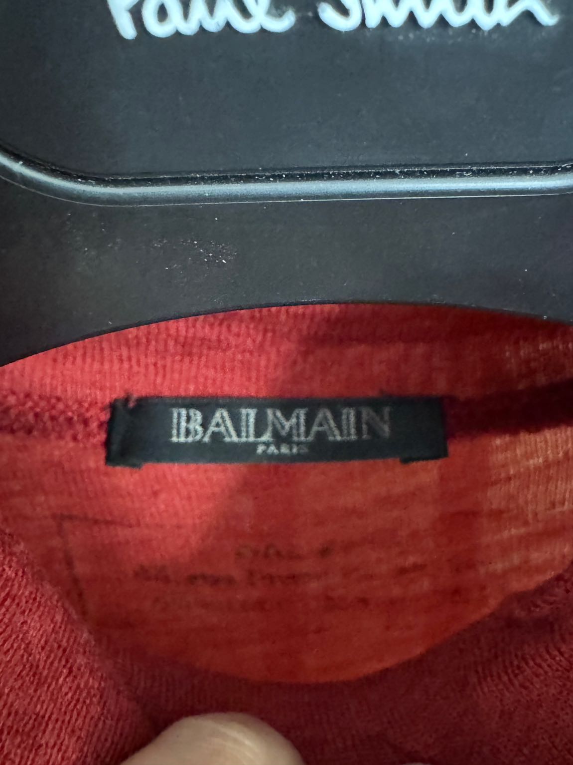 Balmain Kırmızı Boğazlı Yaka Kazak — görsel 4/6