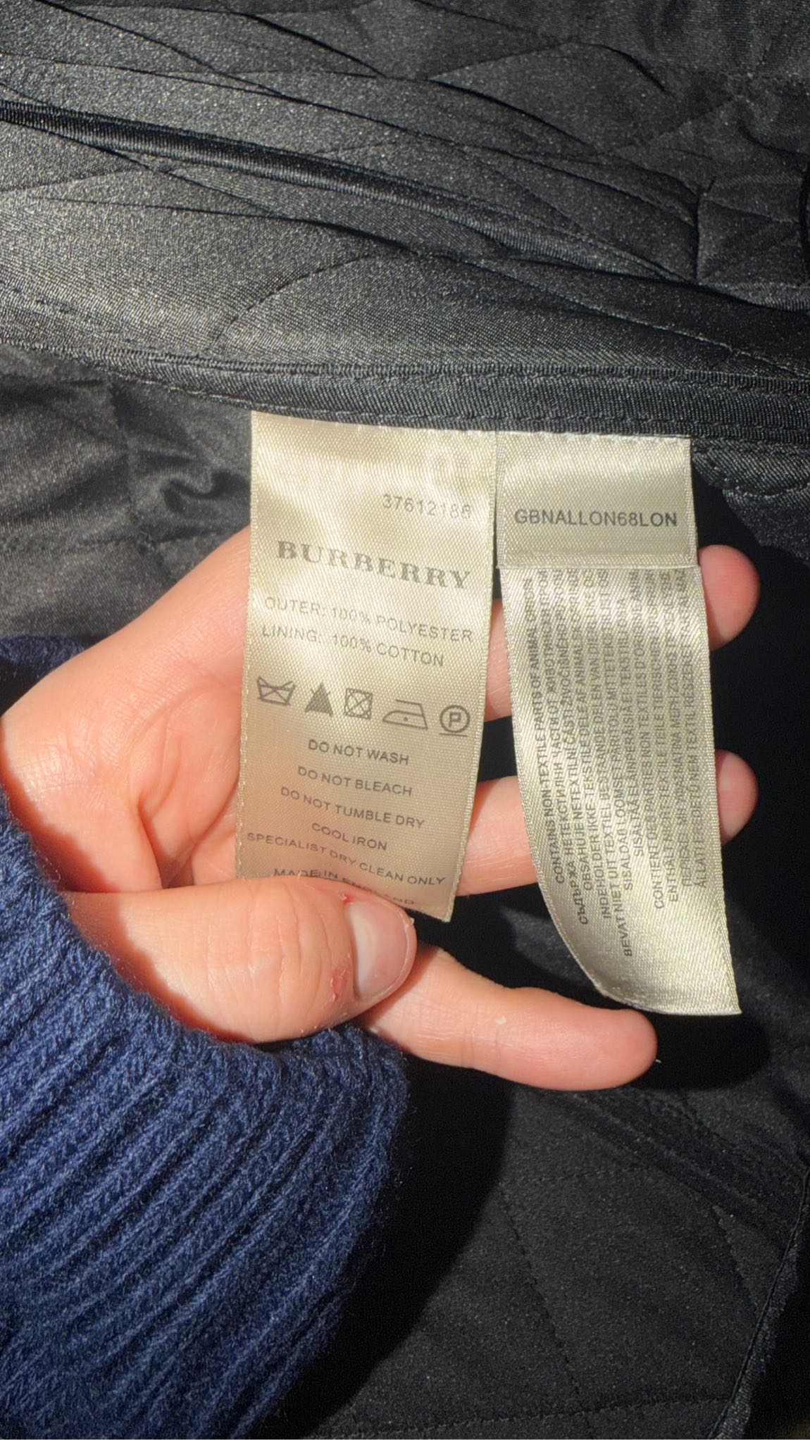 Burberry Ekose Mont — görsel 5/5
