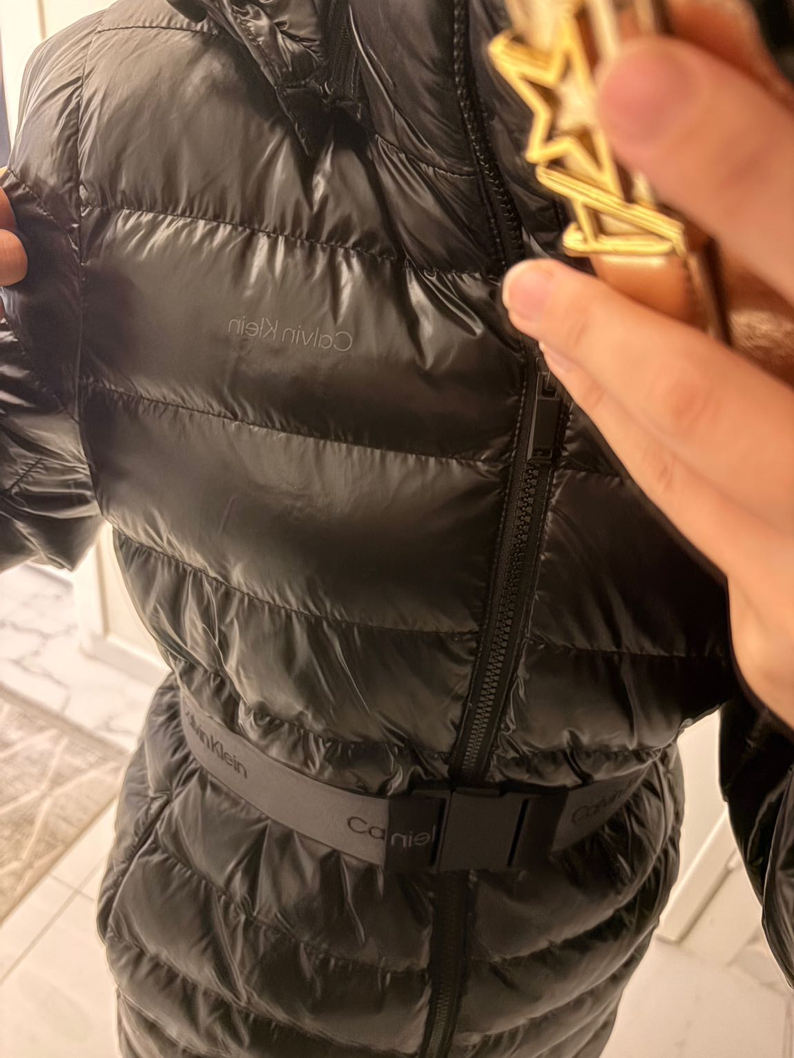 Calvin Klein Siyah Puffer Mont — görsel 3/12