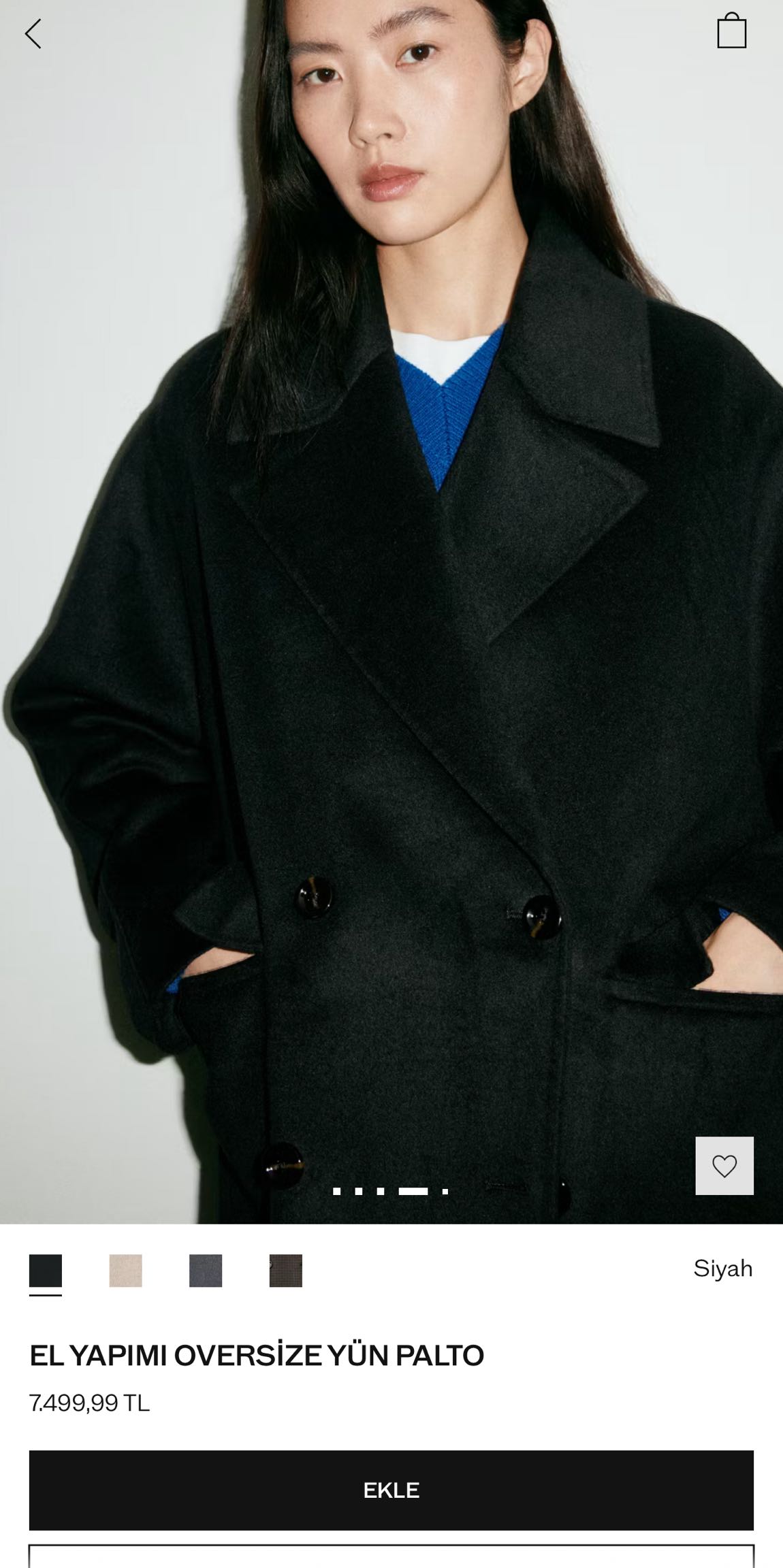 Mango Oversize Yün Palto — görsel 2/3