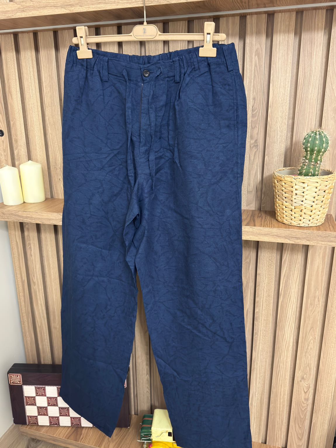 ISSEY MIYAKE Lacivert Keten Pantolon — görsel 2/6