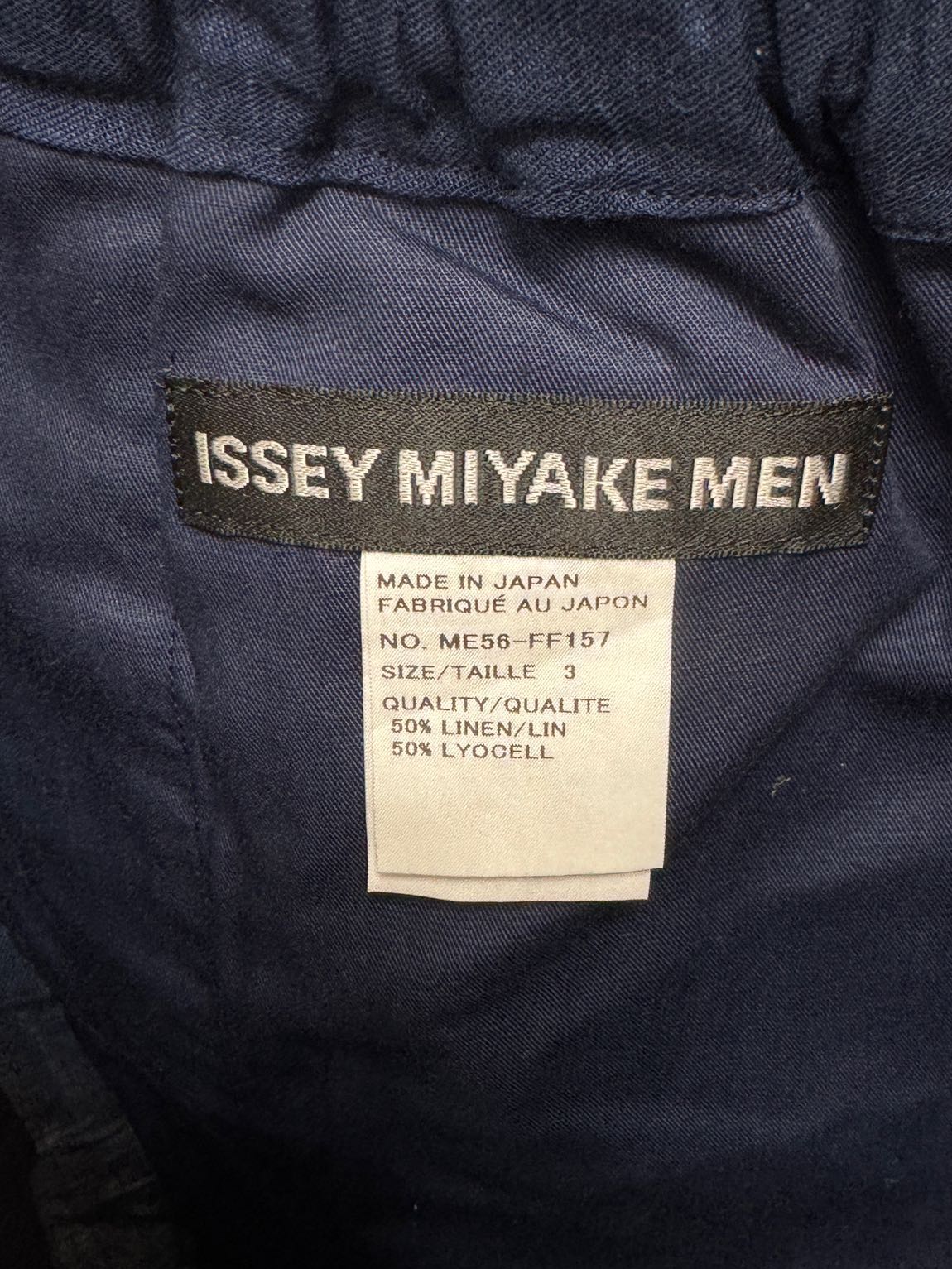 ISSEY MIYAKE Lacivert Keten Pantolon — görsel 6/6