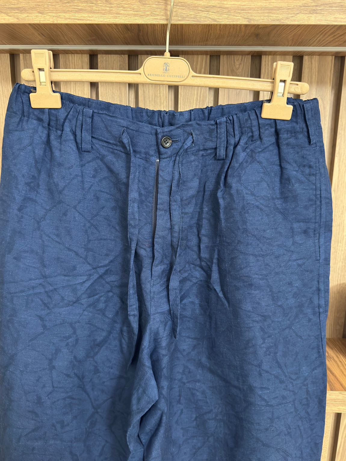 ISSEY MIYAKE Lacivert Keten Pantolon — görsel 4/6