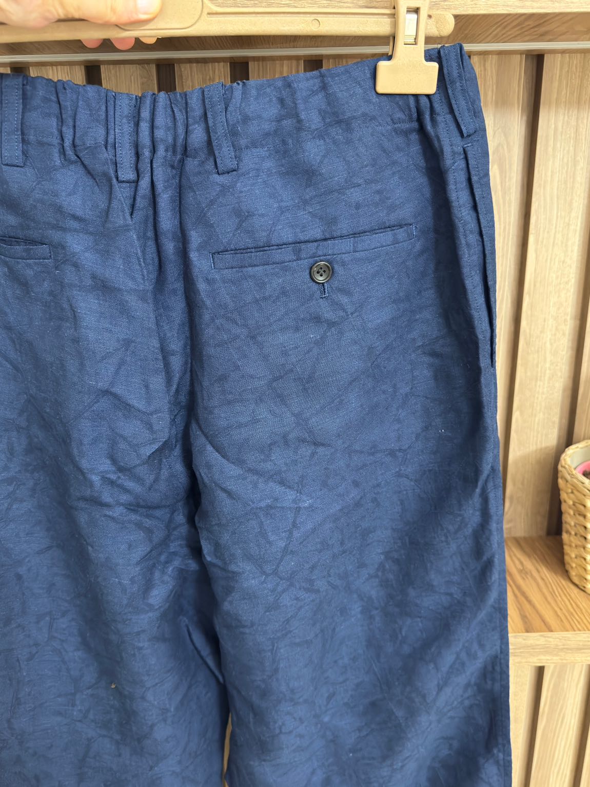 ISSEY MIYAKE Lacivert Keten Pantolon — görsel 5/6