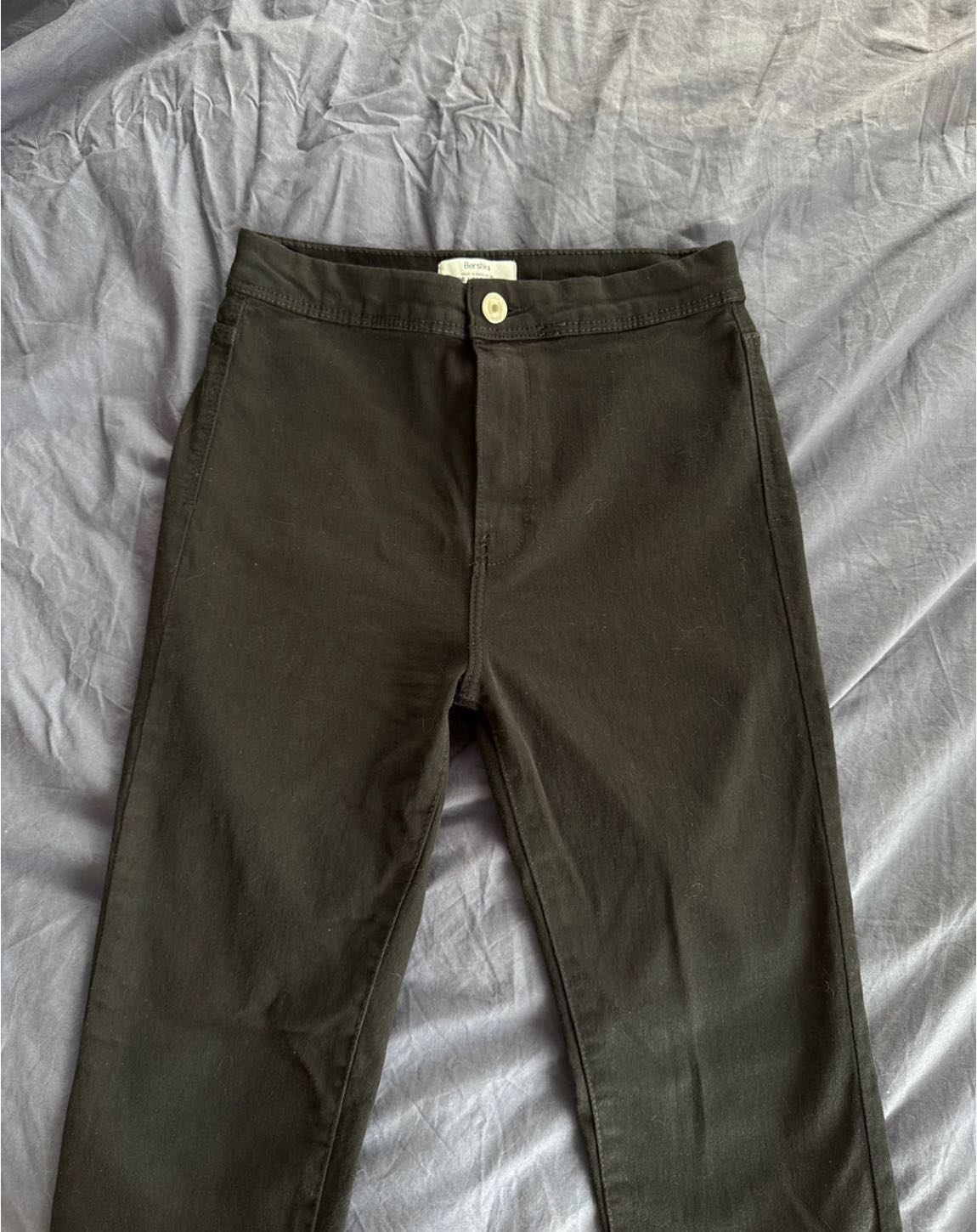 Bershka Yüksek Bel Skinny Jeans Siyah — görsel 4/4