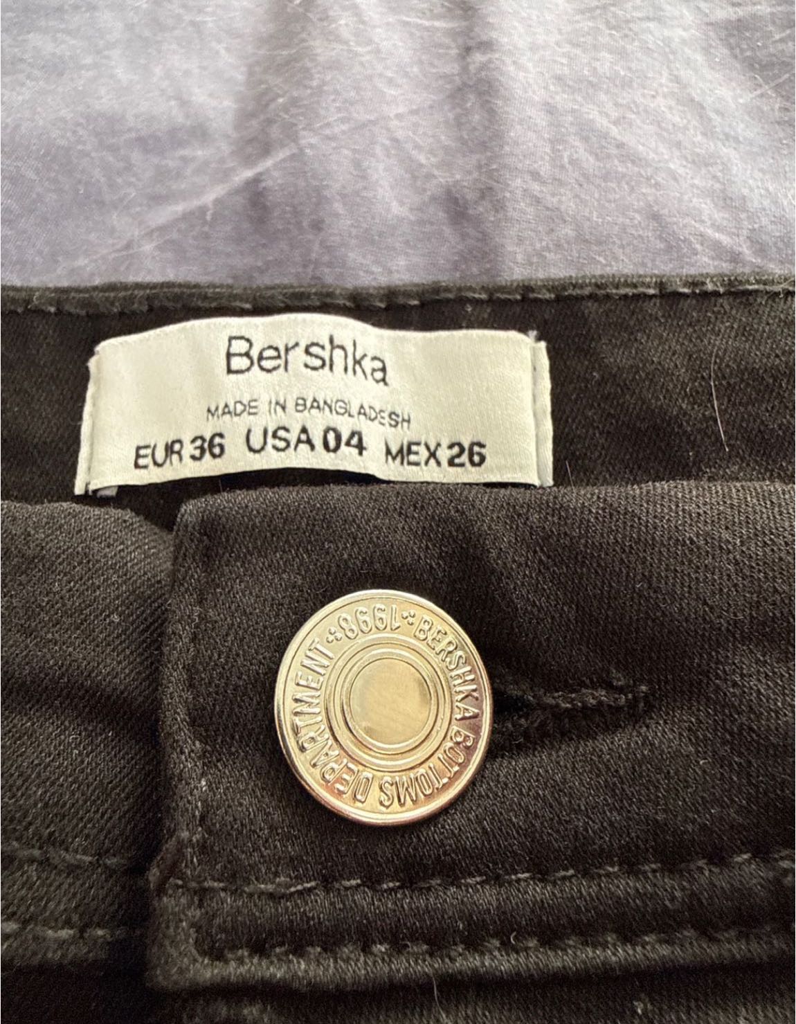 Bershka Yüksek Bel Skinny Jeans Siyah — görsel 3/4