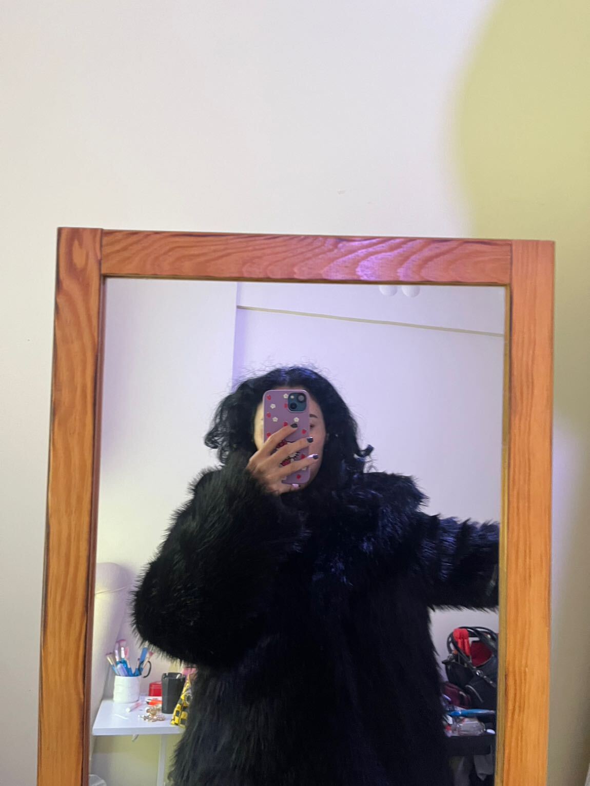 Siyah Peluş Ceket — görsel 2/4