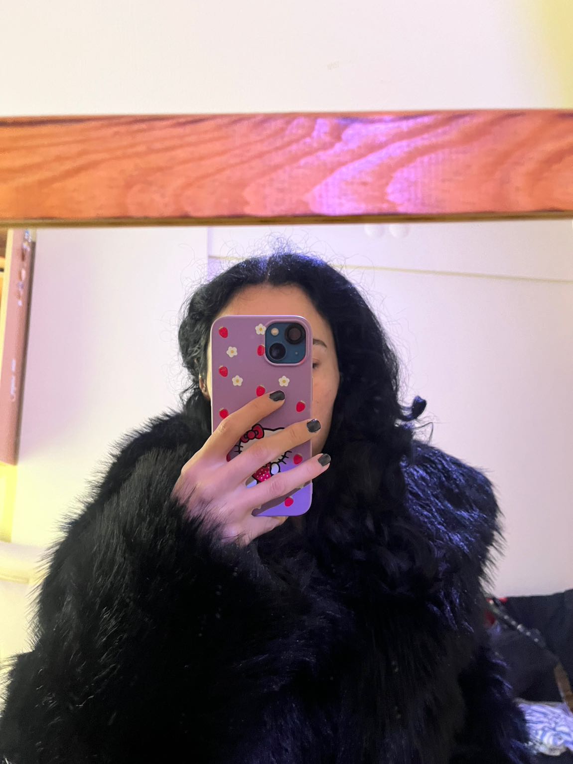 Siyah Peluş Ceket — görsel 3/4