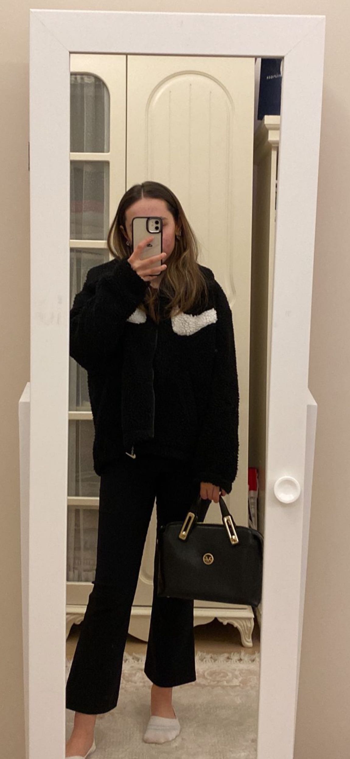 Nike Siyah Peluş Sweatshirt — görsel 3/4