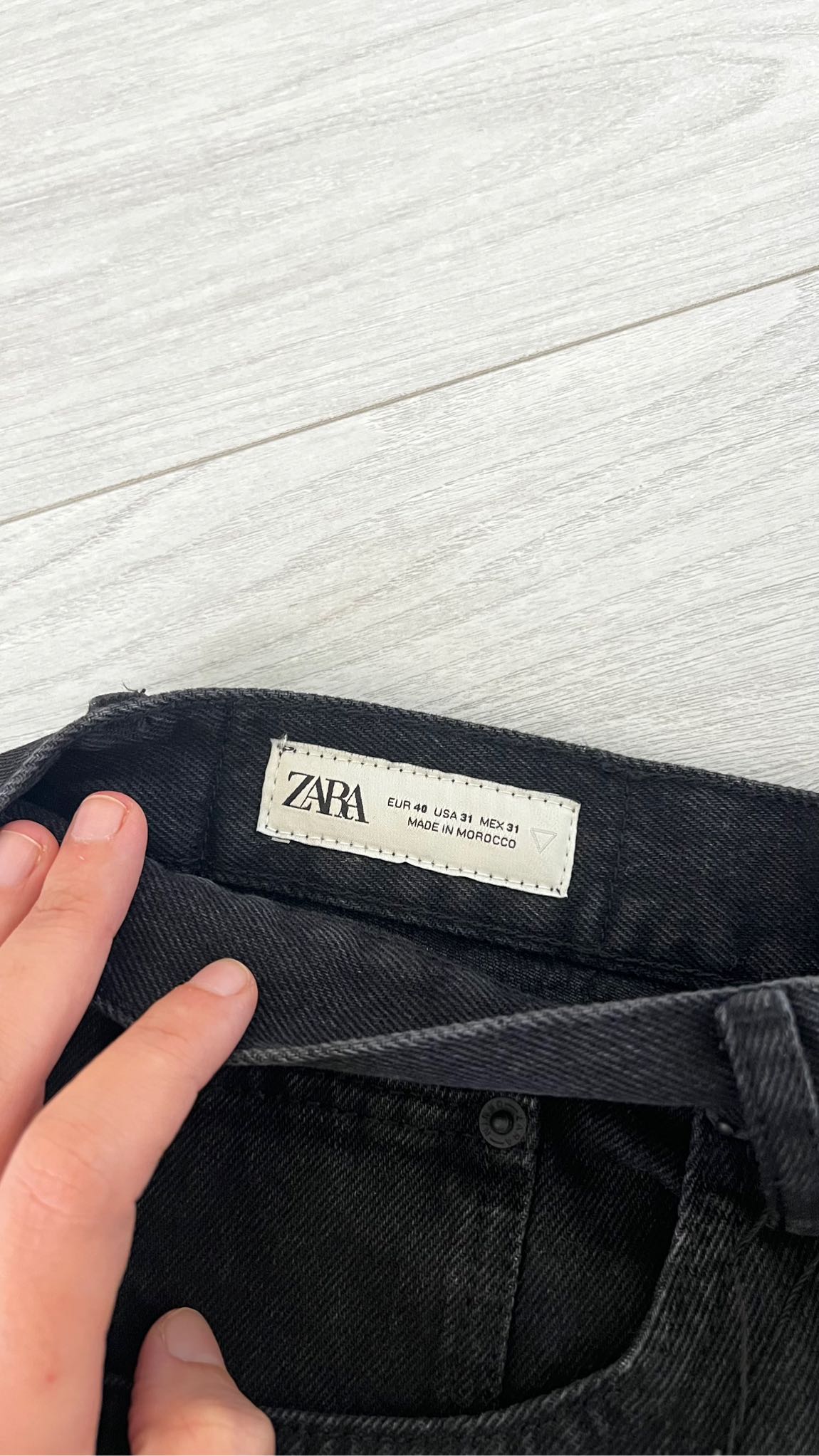 Zara Siyah Kot Şort — görsel 2/2